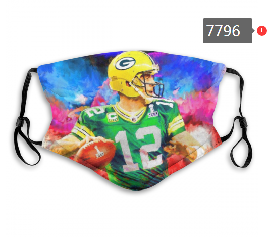 NFL 2020 Green Bay Packers #10 Dust mask with filter->nfl dust mask->Sports Accessory
